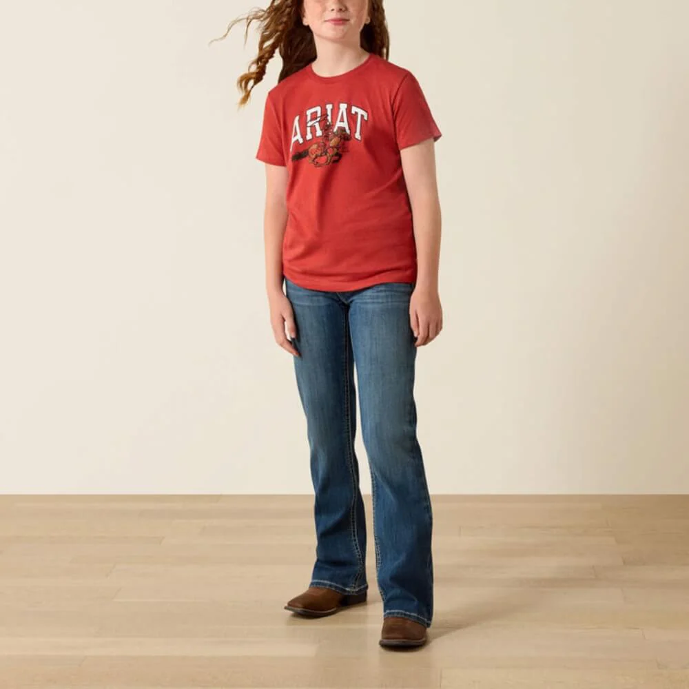 Ariat Girls Cowgirl Rider T-Shirt Tabasco - 10071701 - Image 3