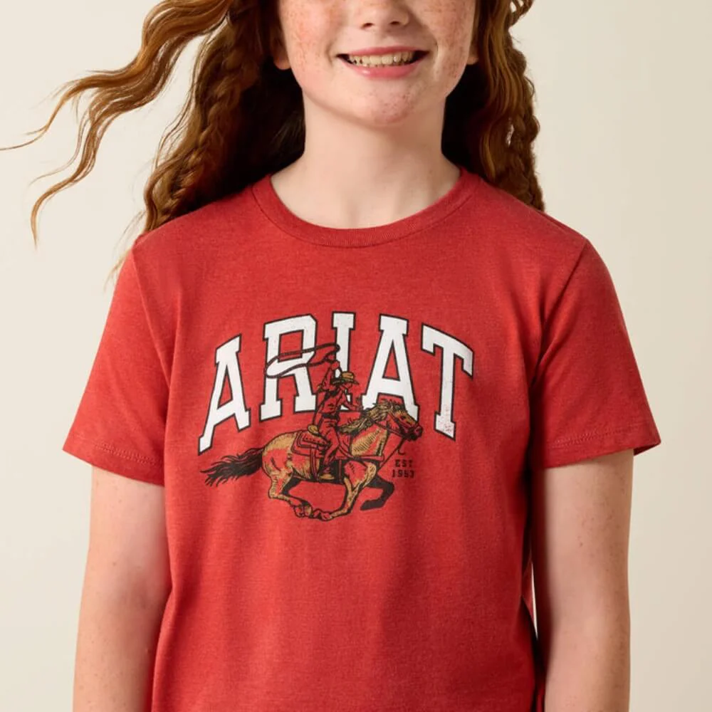 Ariat Girls Cowgirl Rider T-Shirt Tabasco - 10071701 - Image 4