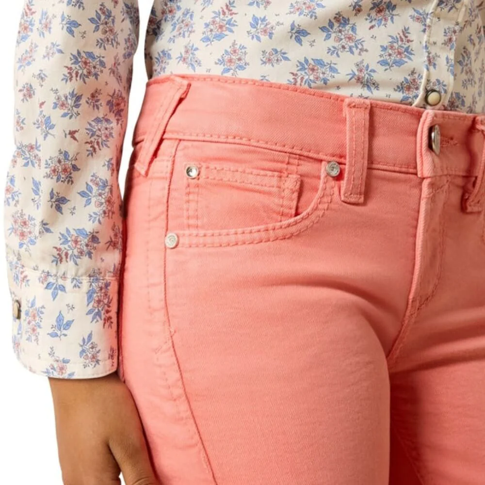 Ariat Girls Ella Denim Flare Jeans Peach - 10073761 - Image 3