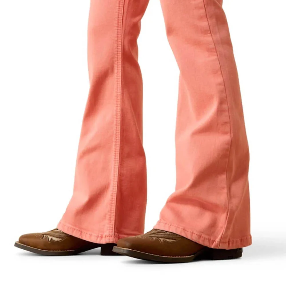 Ariat Girls Ella Denim Flare Jeans Peach - 10073761 - Image 5