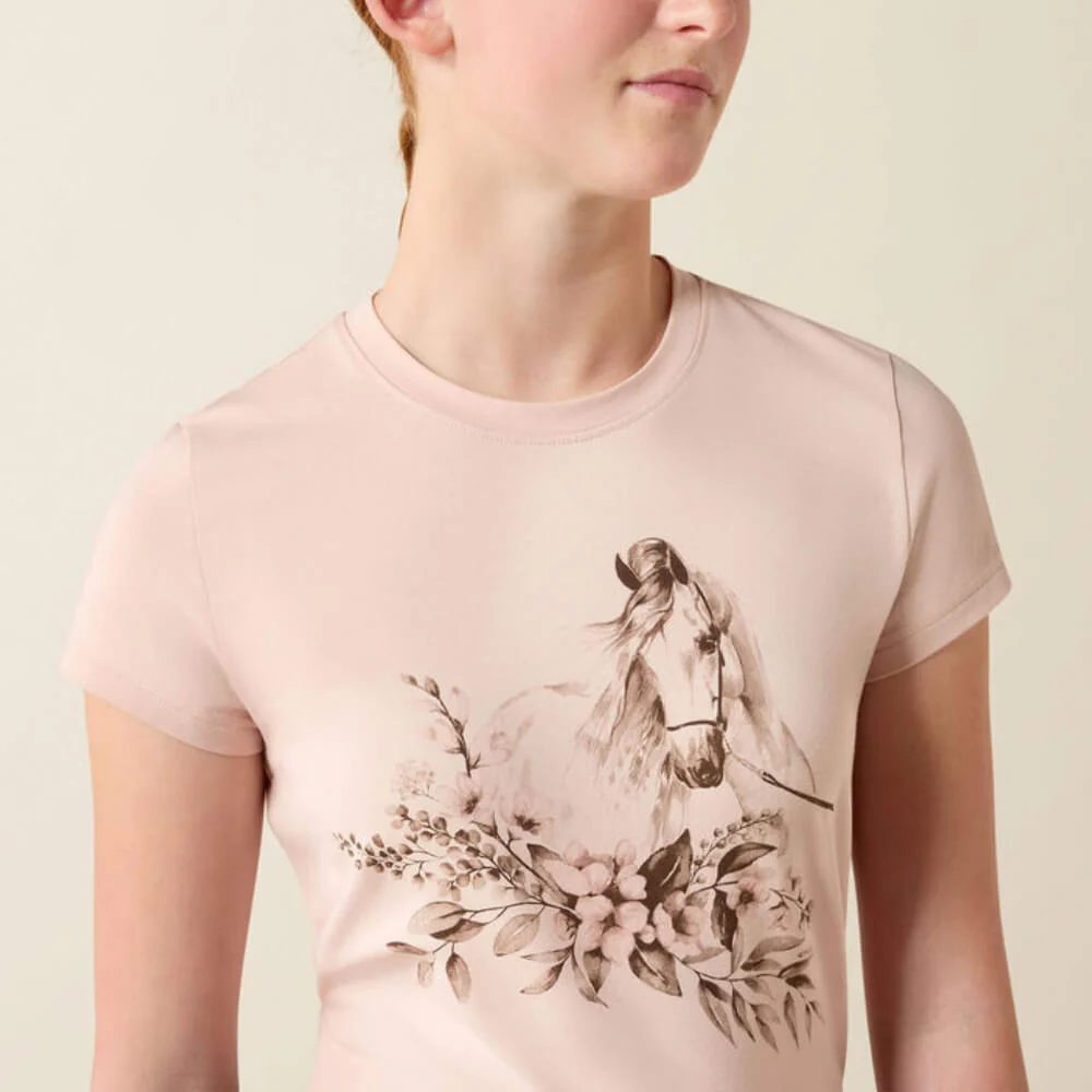 Ariat Girls Ethereal Equine T-Shirt Sepia Rose - 10071345 - Image 4