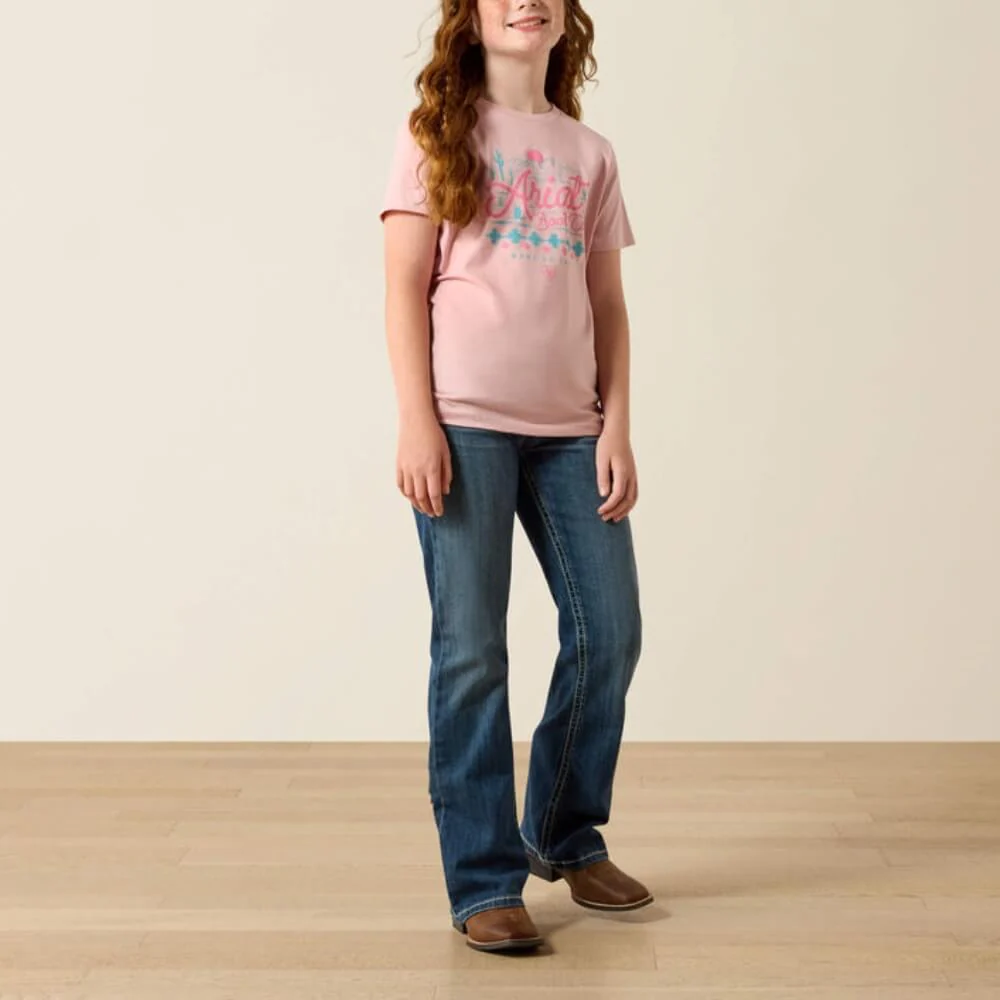 Ariat Girls Southwest Sunset T-Shirt Dusty Rose - 10071703 - Image 3