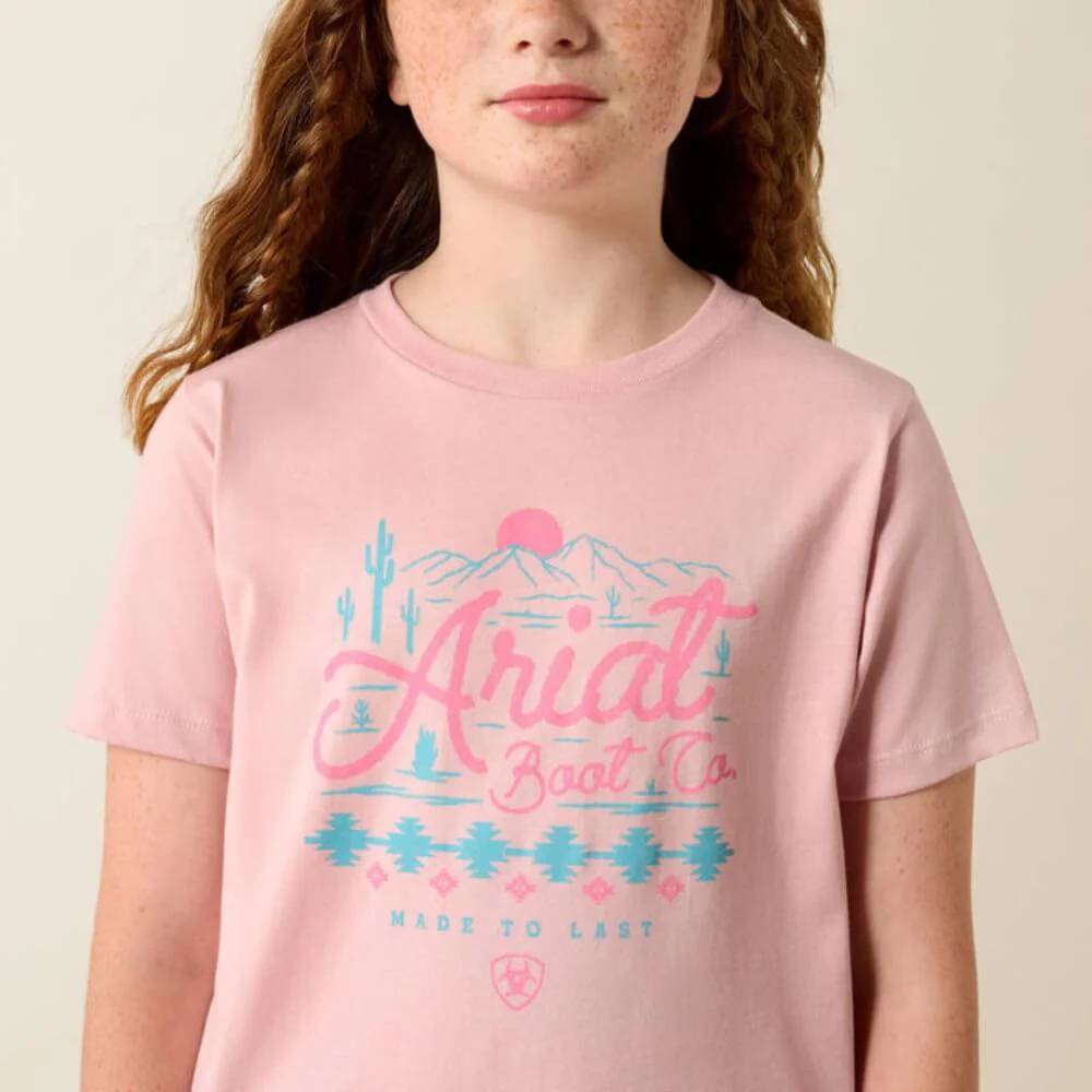 Ariat Girls Southwest Sunset T-Shirt Dusty Rose - 10071703 - Image 4