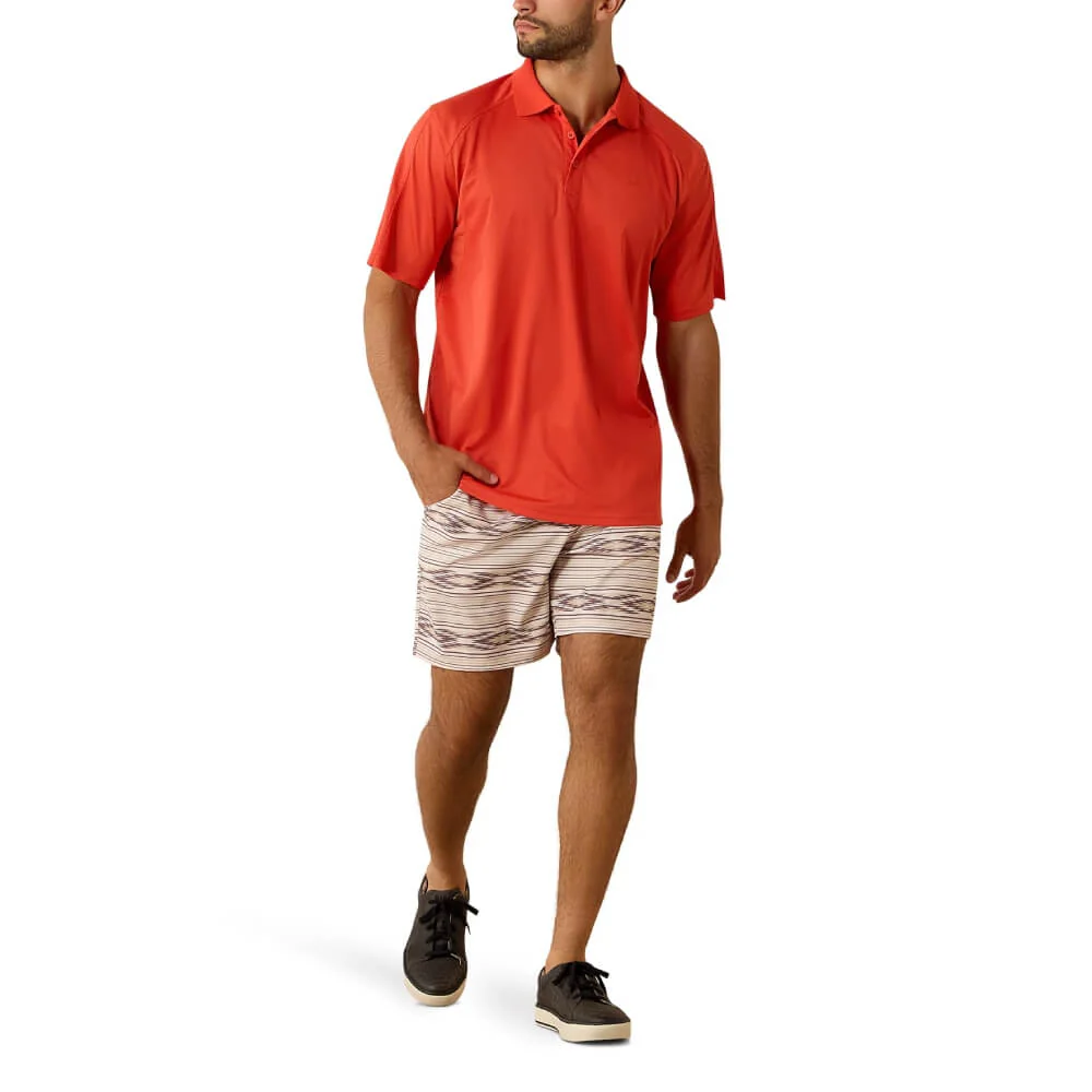 Ariat Mens AC Polo Shirt Paprika Red - 10071428 - Image 3
