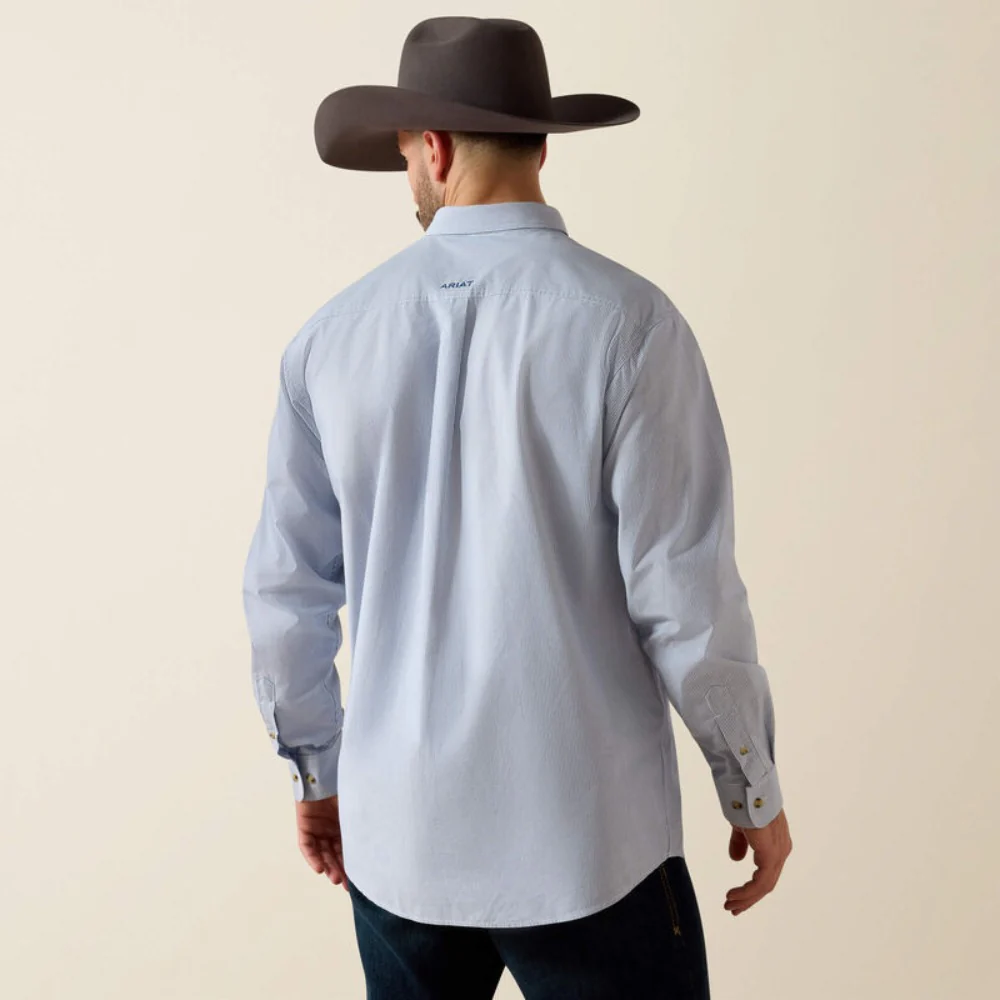 Ariat Mens Pro Series Dayne Mini Stripe Shirt True blue - 10023597 - Image 3