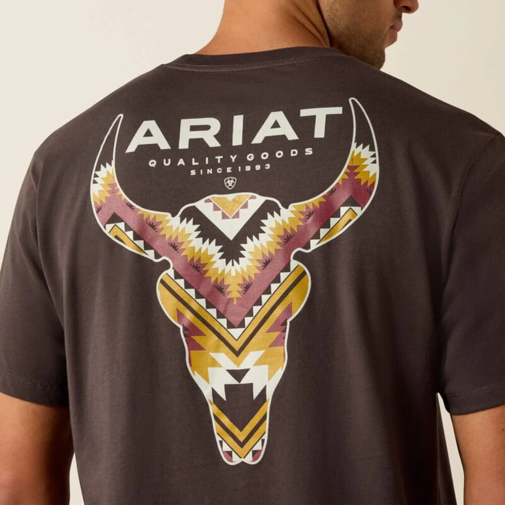 Ariat Mens Southwest Longest Horn T-Shirt Vintage Black - 10071198 - Image 5
