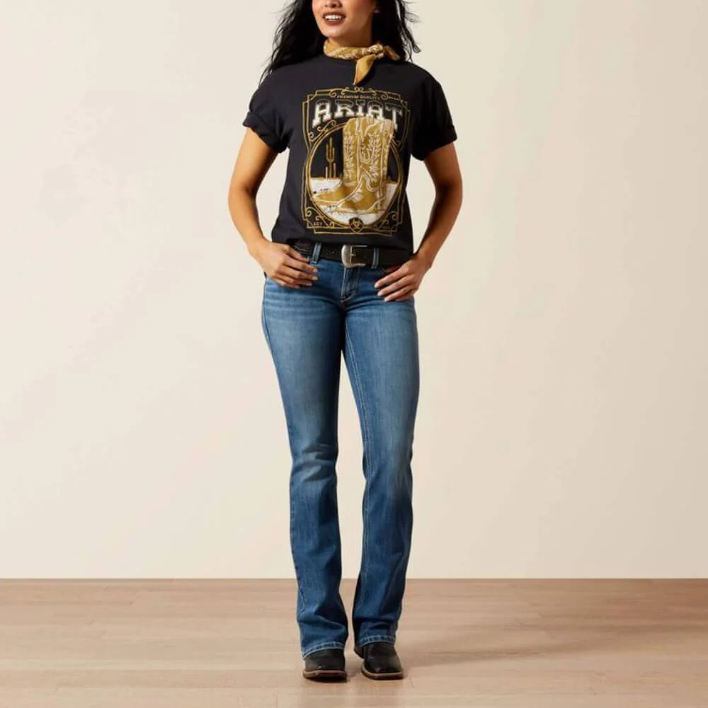 Ariat Womens Boot Cloche T-Shirt Black - 10063756 - Image 3