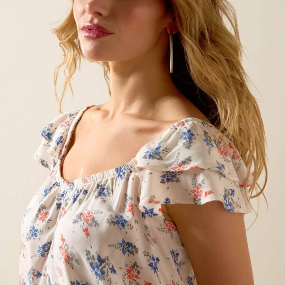 Ariat Womens Lynn Blouse Floral Print - 10071134 - Image 4