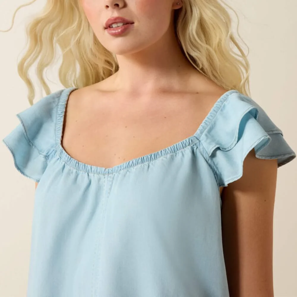 Ariat Womens Lynn Blouse Indigo Wash - 10071135 - Image 4