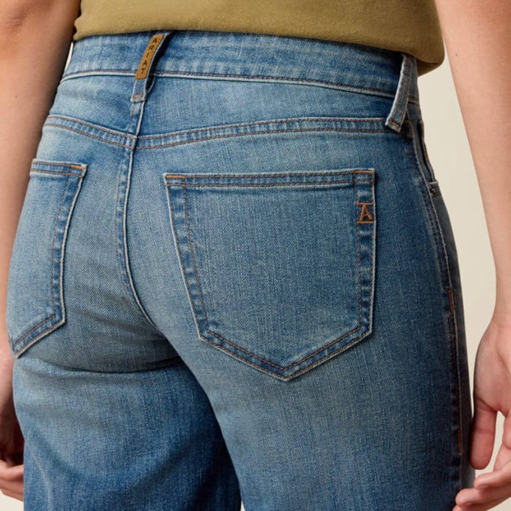 Ariat Womens Sadie Perfect Rise Wide Leg Crop Jeans - 10072963 - Image 4