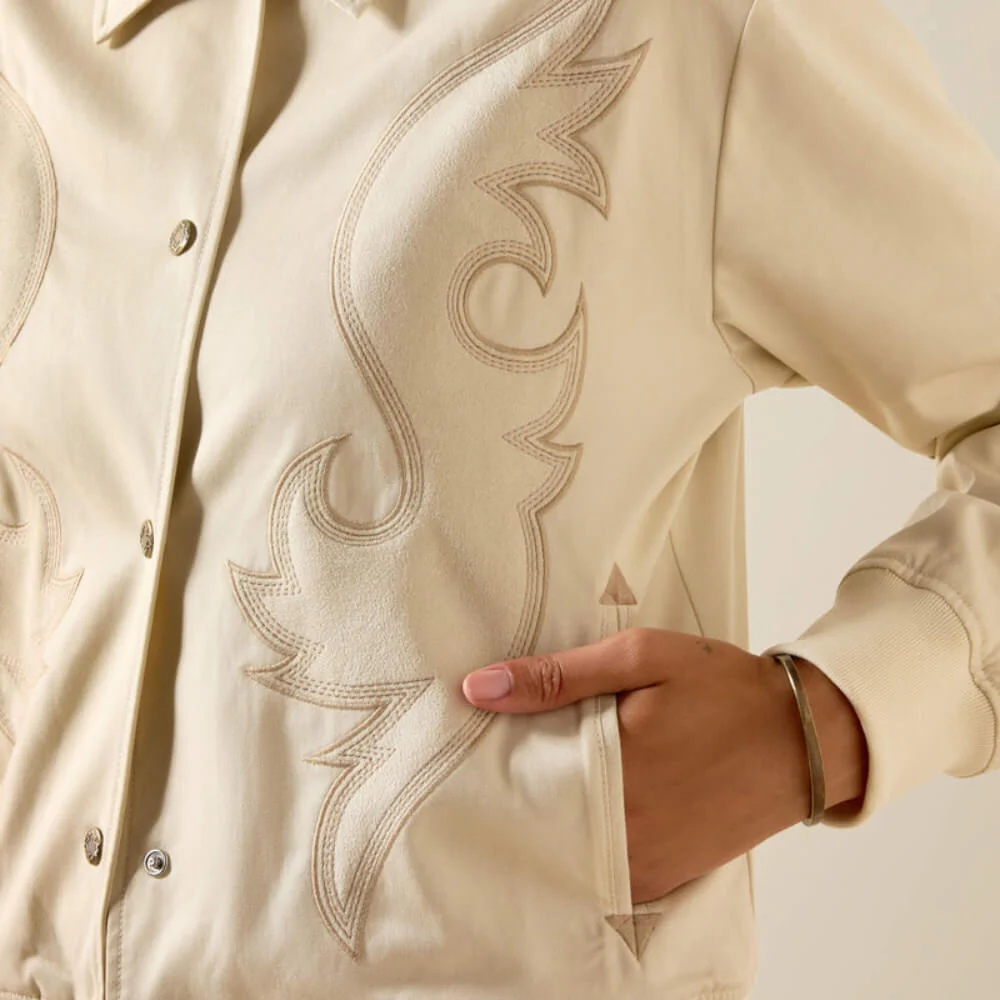 Ariat Womens Vaquero Bomber Jacket Summer Sand - 10071137 - Image 5