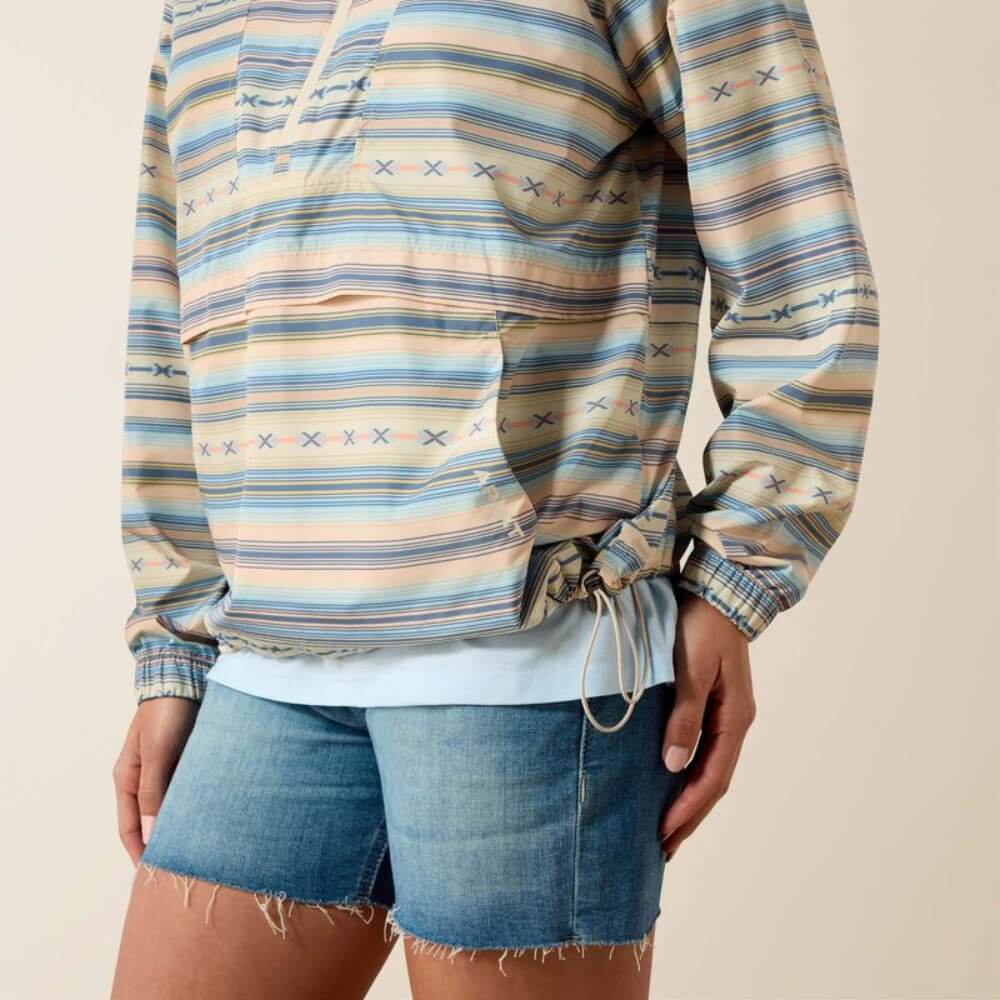 Ariat Womens Whisper Pullover Jacket Sunset Serape Stripe - 10071266 - Image 5