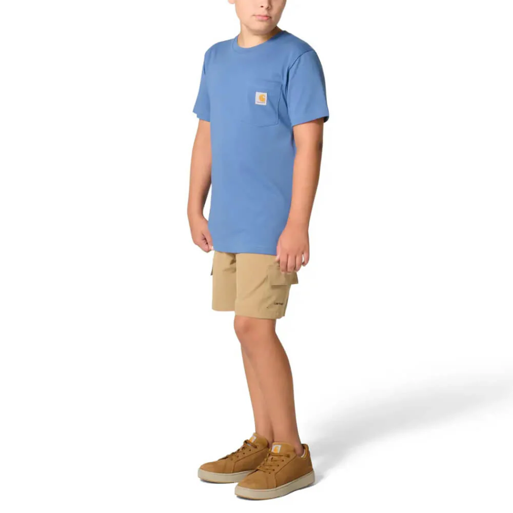 Carhartt Boys Short Sleeve Pocket T-Shirt Blue - CA6788-HS2 - Image 4