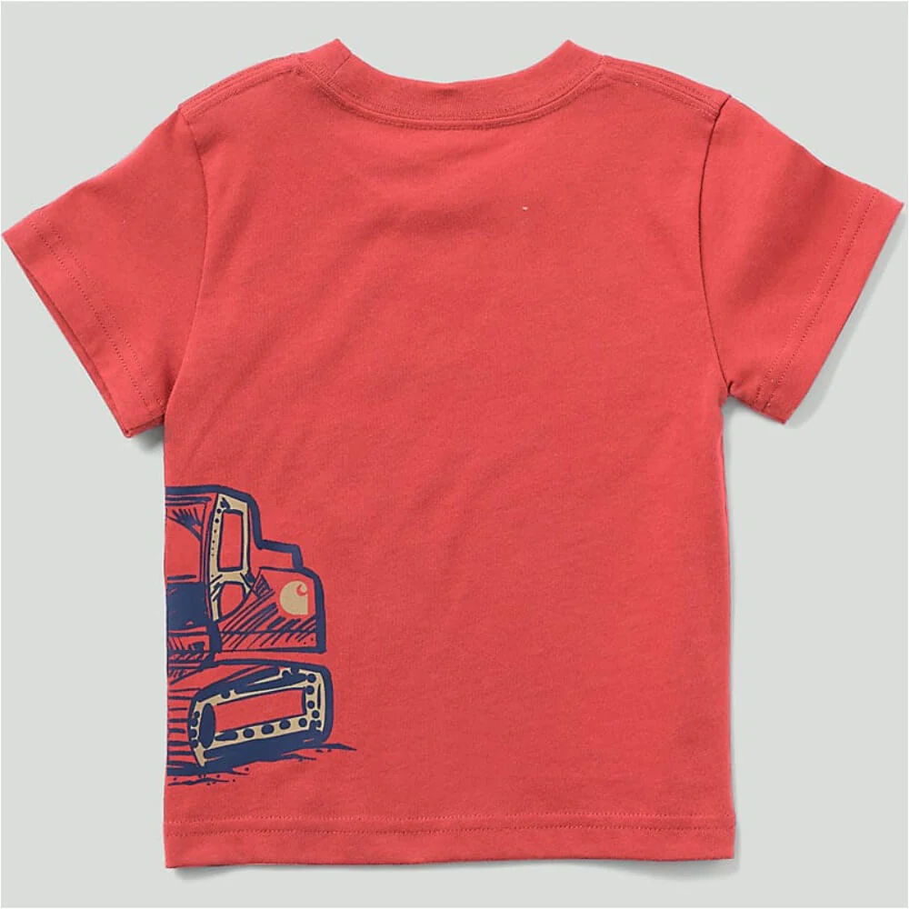 Carhartt Infant/Toddler Boys Construction Wrap T-Shirt Cardinal (Sizes: 3M - 4T) - CA6840-RE1 - Image 3