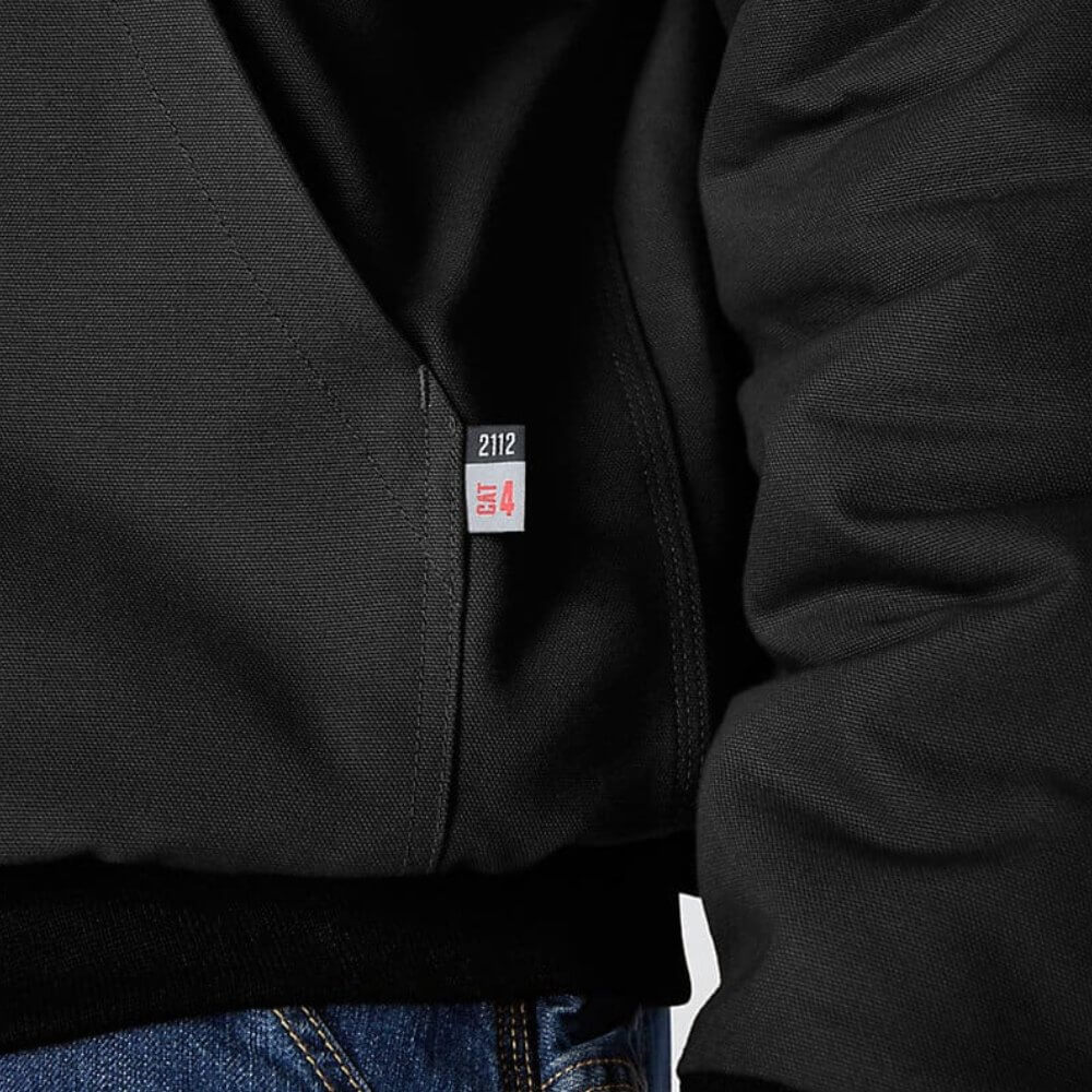 Carhartt Mens FR Duck Active Work Jacket Black - 107076-BLK - Image 6