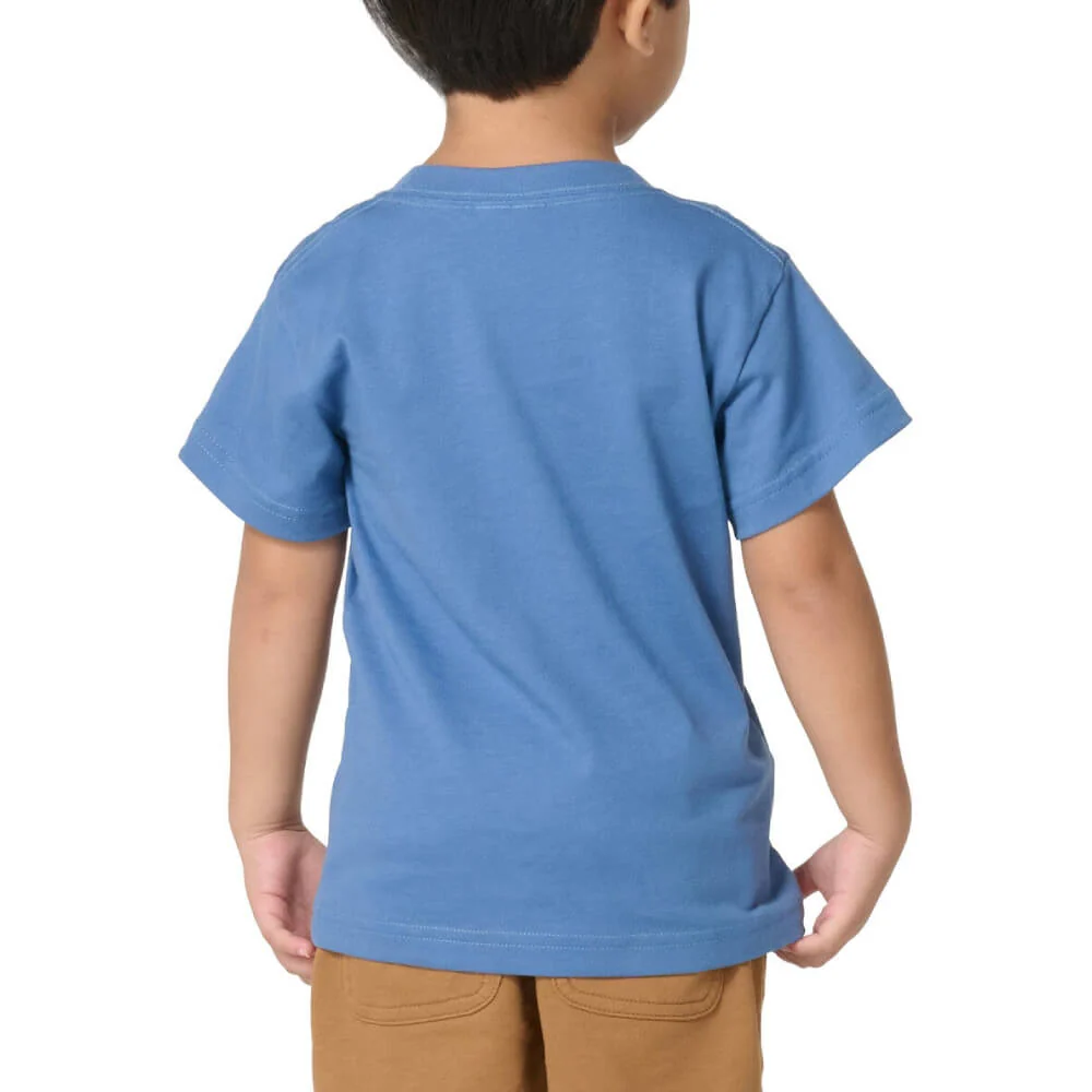 Carhartt Toddler Boys Short Sleeve Pocket T-Shirt Blue (Sizes: 2T - 4T) - CA6788-HS2 - Image 3