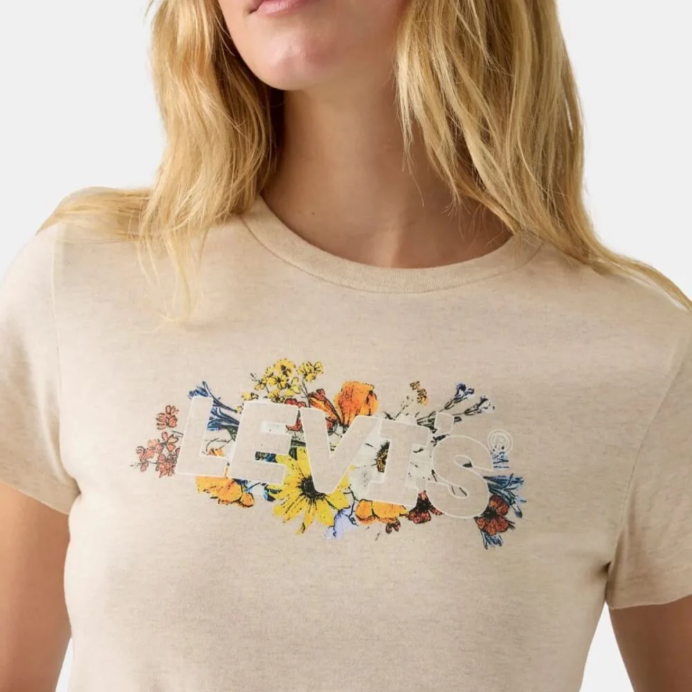 Levi's Womens The Perfect Tee T-Shirt Beige - 173693201 - Image 4