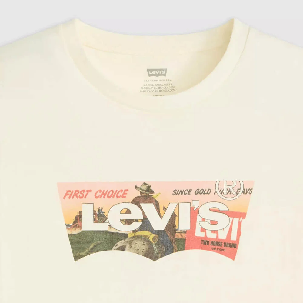 Levi's Womens The Perfect Tee Short Sleeve T-Shirt Heritage Ad Bw Egret - White - 173693186 - Image 4