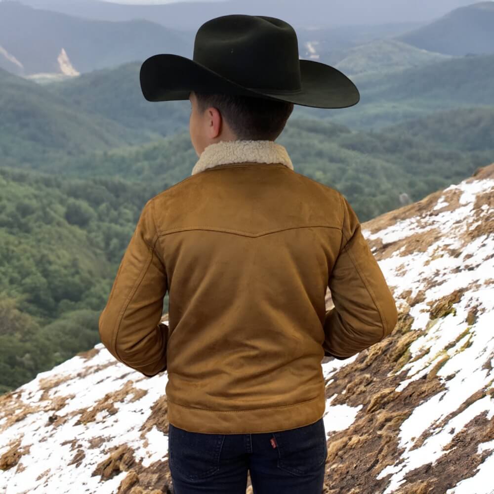 Tempco Boys Marlboro Faux Suede Sherpa Jacket - TB6001 - Image 3