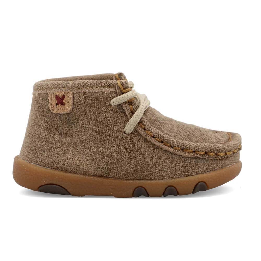 Twisted X Kids Chukka Driving Moc Shoes Dusty Tan - ICA0005 - Image 4