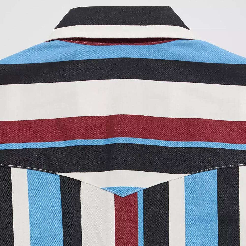 Wrangler Boys Brushpopper Western Snap Shirt Blue Raspberry - 112375804 - Image 4