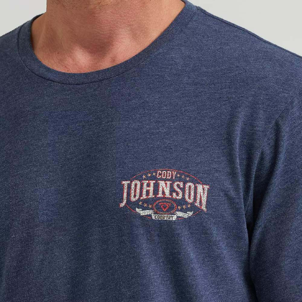 Wrangler Mens Cody Johnson Concert Back Graphic T-Shirt Country Black - 112358721 - Image 3