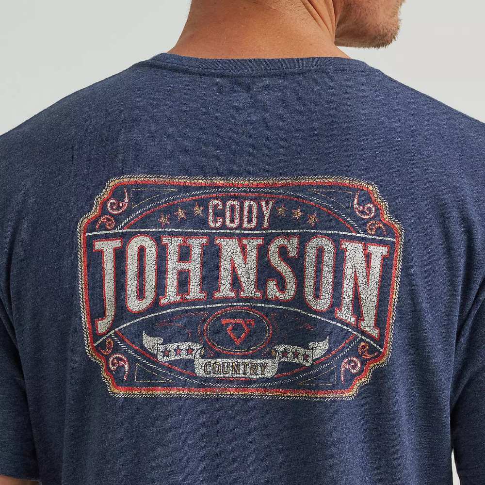 Wrangler Mens Cody Johnson Concert Back Graphic T-Shirt Country Black - 112358721 - Image 4