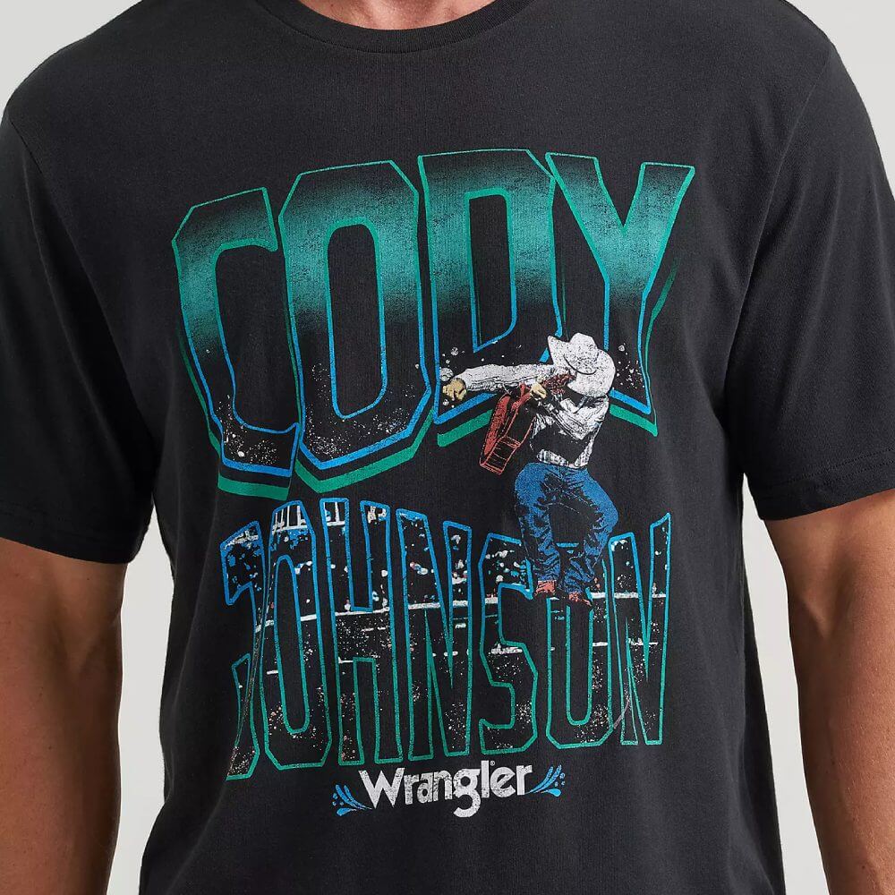 Wrangler Mens Cody Johnson Concert T-Shirt Bold Black - 112358748 - Image 3