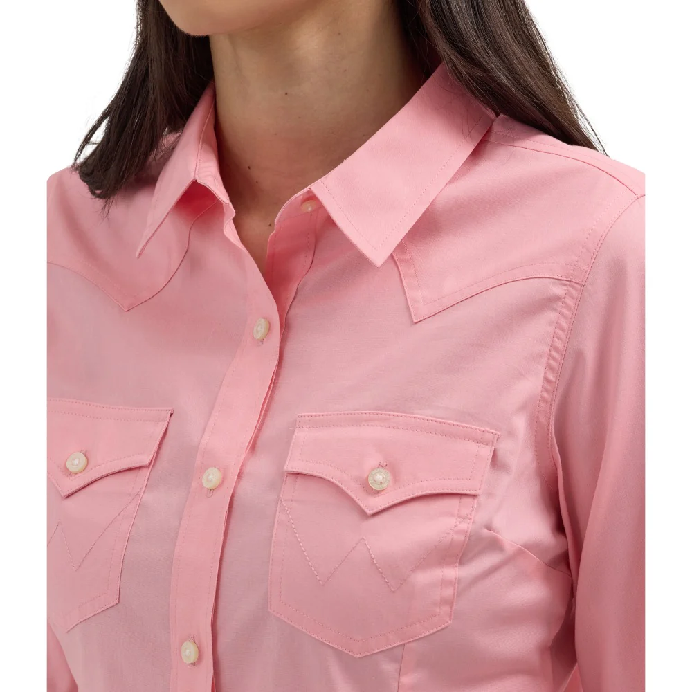 Wrangler Womens Pink Western Shirt - 112358016 - Image 3